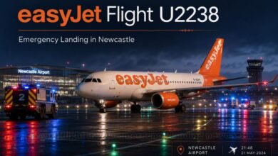 easyjet flight u2238 emergency landing newcastle