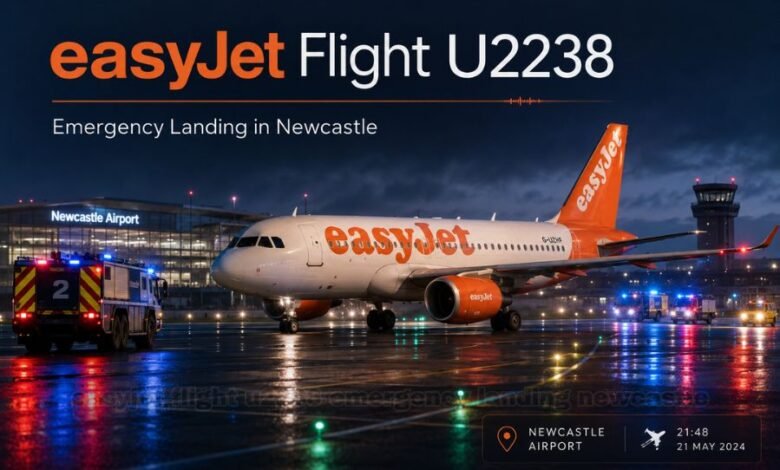 easyjet flight u2238 emergency landing newcastle