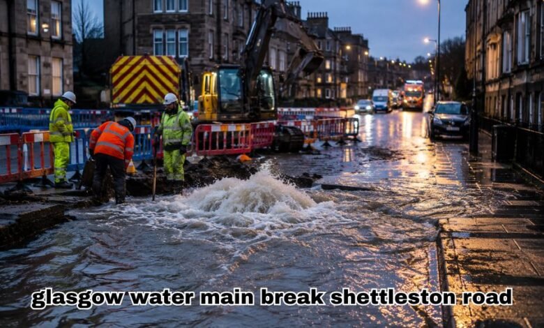 glasgow water main break shettleston road