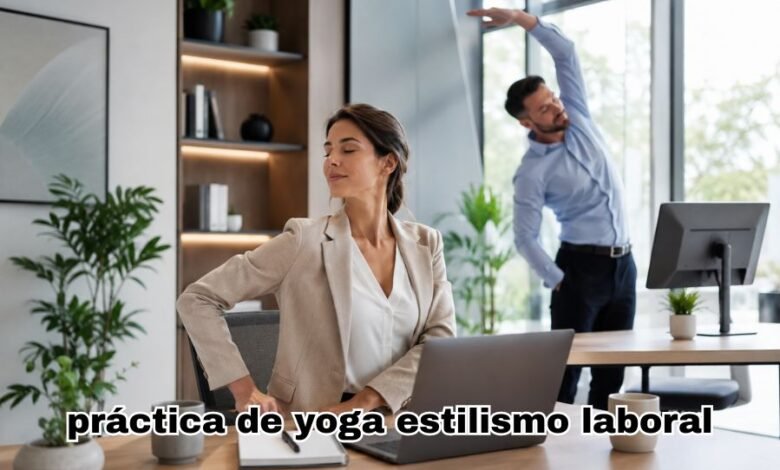 práctica de yoga estilismo laboral