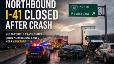 northbound i-41 lanes near kaukauna closed due to crash