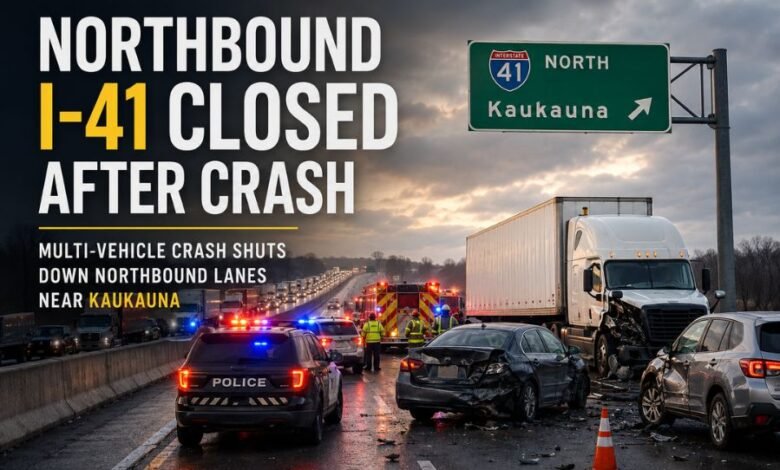 northbound i-41 lanes near kaukauna closed due to crash
